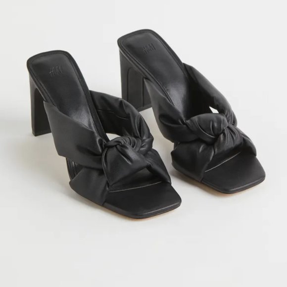 H&M black puffy mules, EU 40 (~ US 9.5 / UK 7.5) - Picture 1 of 5
